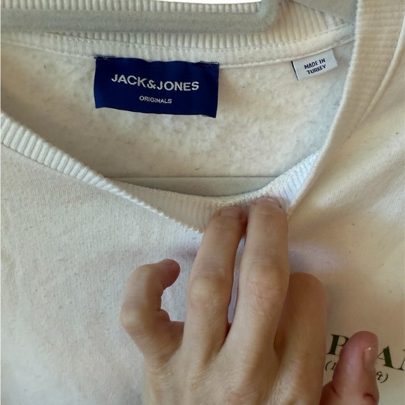 Jack & Jones White Crewneck Sweater Soft Fabric - Picture 4 of 6
